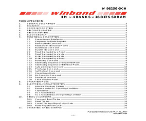 W9825G6KH-6I/TRAY.pdf