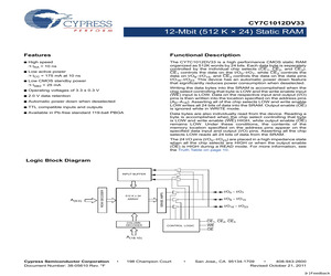 CY7C1012DV33-10BGXIT.pdf