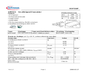 BSP316P E6327.pdf