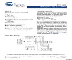 CY7C1020D-10ZSXI.pdf