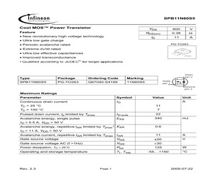 SPB11N60S5-E6327.pdf