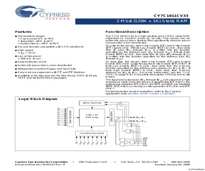 CY7C1011CV33-10ZSXA.pdf