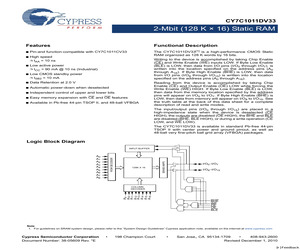 CY7C1011DV33-10ZSXI.pdf