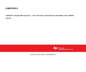 LMP2231AMA/NOPB.pdf